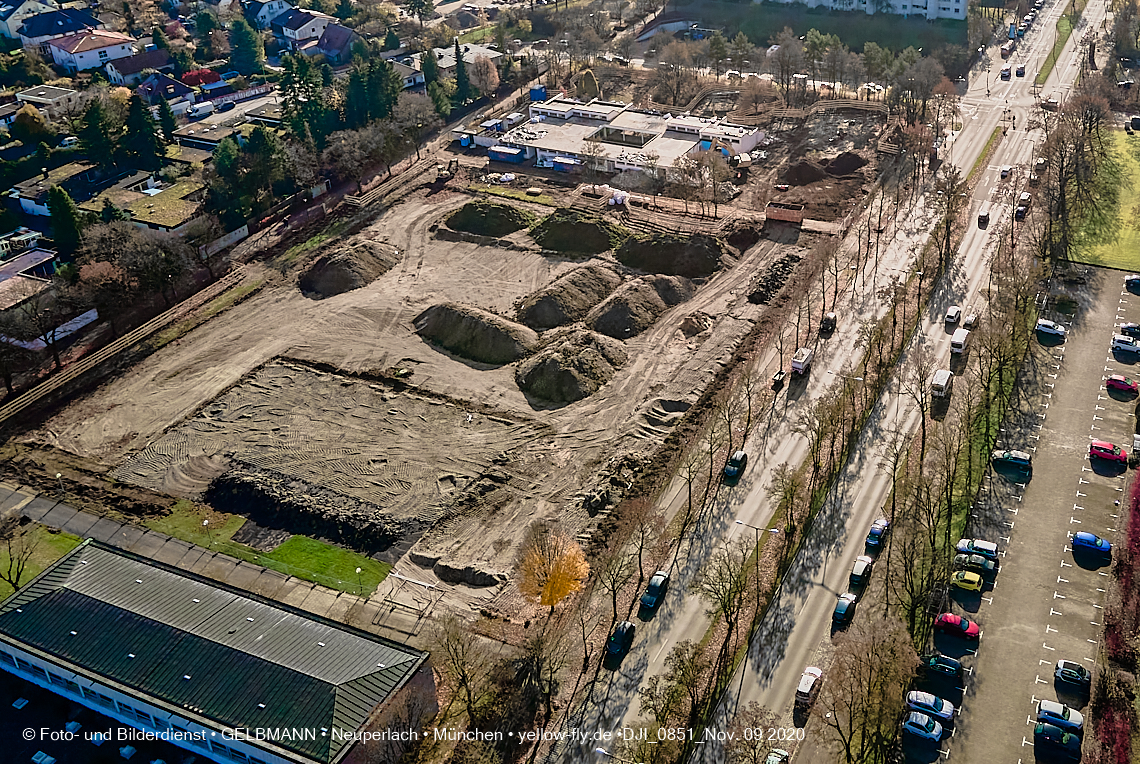 09.11.2020 - Baustelle der neuen Grundschule am Karl-Marx-Ring in Neuperlach